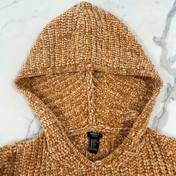 Forever 21 Girls Hooded Sweater - Toffee Color - US Size 11/12 - Picture 4 of 5